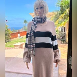 Sporty comfortable sweater dress